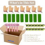 33 Pcs Essential Cat Grooming Kit with Gloves Silicone Brushes and Nail Clippers - GreenFur