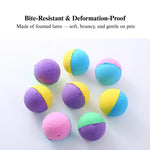35 Pack Latex Foam Cat Toy Ball Double Color Interactive Chase Self Play Toy - GreenFur