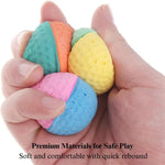 35 Pack Latex Foam Cat Toy Ball Double Color Interactive Chase Self Play Toy - GreenFur