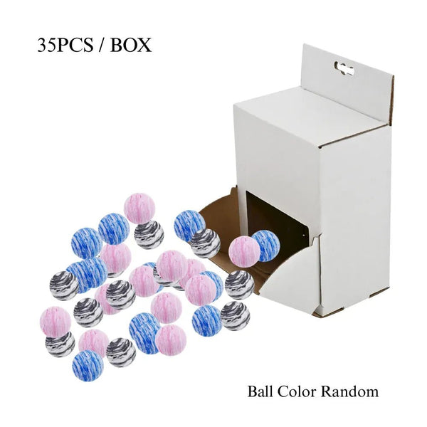 35 Pcs Box EVA Planet Texture Ball Interactive Cat Toy Self Play Toy - GreenFur