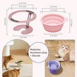 350ML Dog Friendly Tilted Elevated Dog Silicone Bowl with Aluminium Alloy Stand - GreenFur