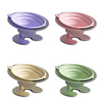 350ML Dog Friendly Tilted Elevated Dog Silicone Bowl with Aluminium Alloy Stand - GreenFur
