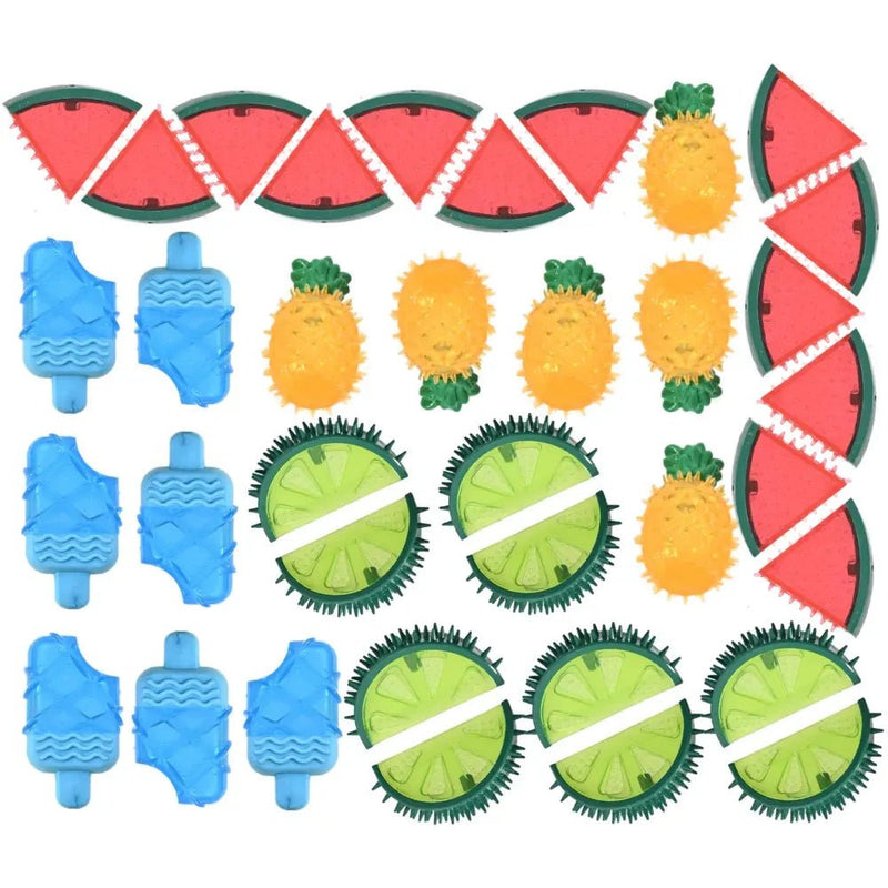 36 Pack Summer Series Mix Sample Box Water Fill Squeaky Pet Chew Toy - GreenFur