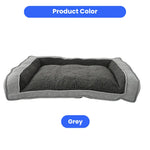 Plush Quilted Bolster Pet Sofa Bed Dog Bed, L Size