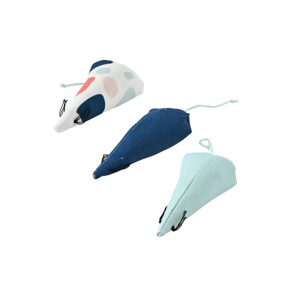 3PCS Set Play Cute Mouse Shape Kitten Cat Toy Set - GreenFur