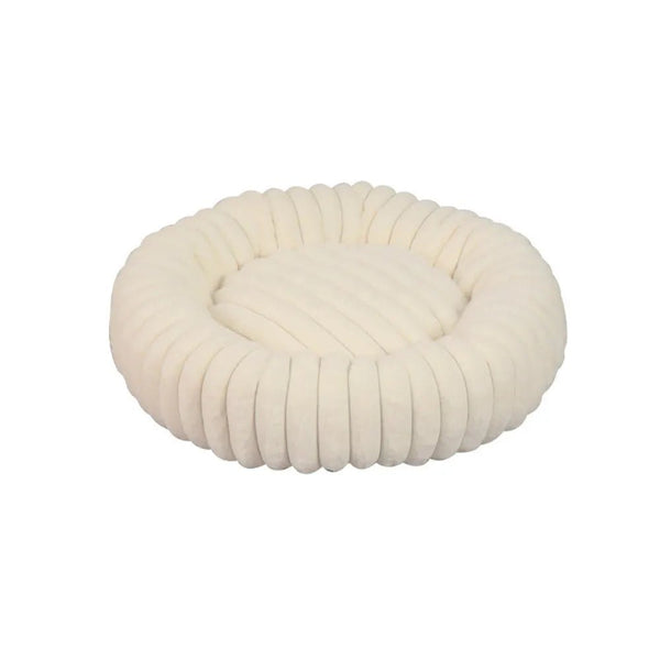 3XL Size Round Dog Bed Non - slip Soft Plush Cat Pet Bed - GreenFur