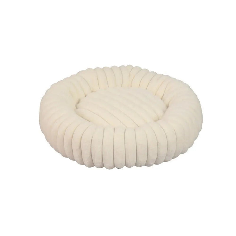 3XL Size Round Dog Bed Non - slip Soft Plush Cat Pet Bed - GreenFur