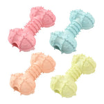 4 - Color Assorted Beef Flavor Bone Style Foamed TPR Dog Chewing Toy - GreenFur