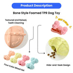 4 - Color Assorted Beef Flavor Bone Style Foamed TPR Dog Chewing Toy - GreenFur