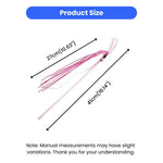 4 - Color Assorted Elastic Mesh Cat Teaser Wand with Tassel and Bell - GreenFur