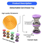 4 - Color Assorted Funnel - Style Treat Dispensing Design Cat Chaser Toy - GreenFur