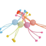 4 Pack Durable Soft Tube Cotton Rope Ball Cat Toy - GreenFur