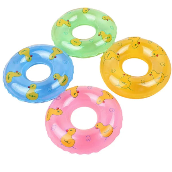 4 Pack Mini Floating Pool Ring Toy for Dogs Bath Time - GreenFur