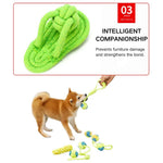 4 Pack Sets Pet Teething Playing Toys Durable Rope Knot Dog Toy - GreenFur