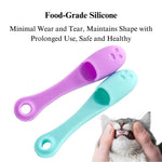 4 Pack Soft Silicone Finger Cat Toothbrush for Oral Care - GreenFur