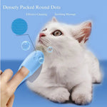 4 Pack Soft Silicone Finger Cat Toothbrush for Oral Care - GreenFur