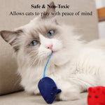 4 Pack Squeaky Realistic Mouse Shape Pet Toy Cat Interactive Toy - GreenFur