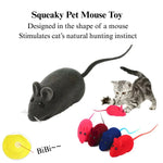 4 Pack Squeaky Realistic Mouse Shape Pet Toy Cat Interactive Toy - GreenFur