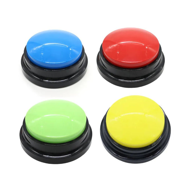 4 Pack Voice Recording Cat Dog Training Buzzer Pet Buttons Set - GreenFur
