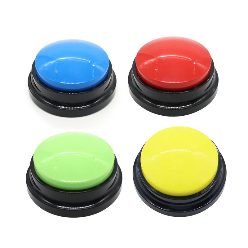 4 Pack Voice Recording Cat Dog Training Buzzer Pet Buttons Set - GreenFur