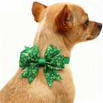4 Pcs Set St Patrick Day Pet Accessories Collar for Cats and Dogs - GreenFur