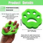 4 Pcs Washable TPE Cat Paw Shape Cat Hair Remover - GreenFur