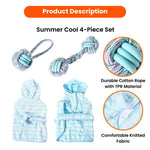 4 - Piece Set Medium Dog Portable Summer Pool Collection Dog Toy - GreenFur