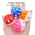 40 Pcs Box Colorful Bell Cat Toy Ball Interactive Self Play Pet Toy - GreenFur