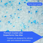 4.4 Lbs Less Tracking Dust Fresh Strong Water Absorption Premium Crystal Cat Litter, US Warehouse Free Shipping - GreenFur