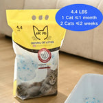 4.4 Lbs Less Tracking Dust Fresh Strong Water Absorption Premium Crystal Cat Litter, US Warehouse Free Shipping - GreenFur