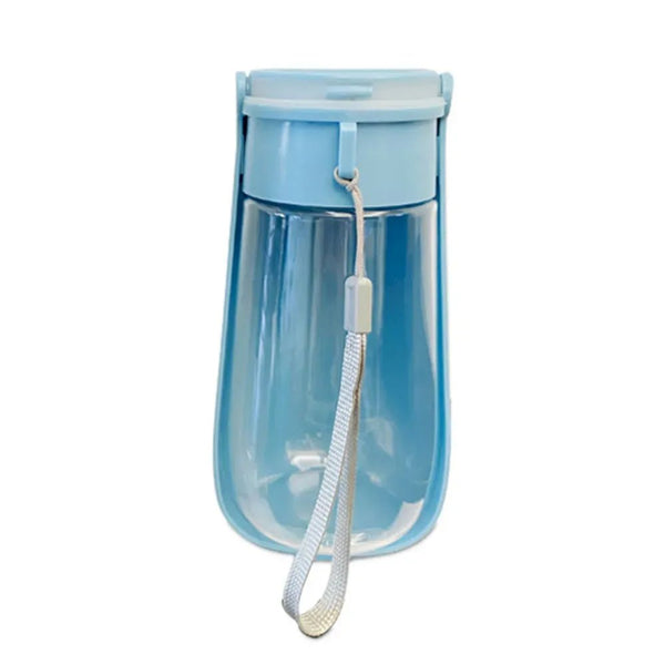 450ml Curved Wide Mouth Design Portable Foldable Dog Water Bottle - GreenFur