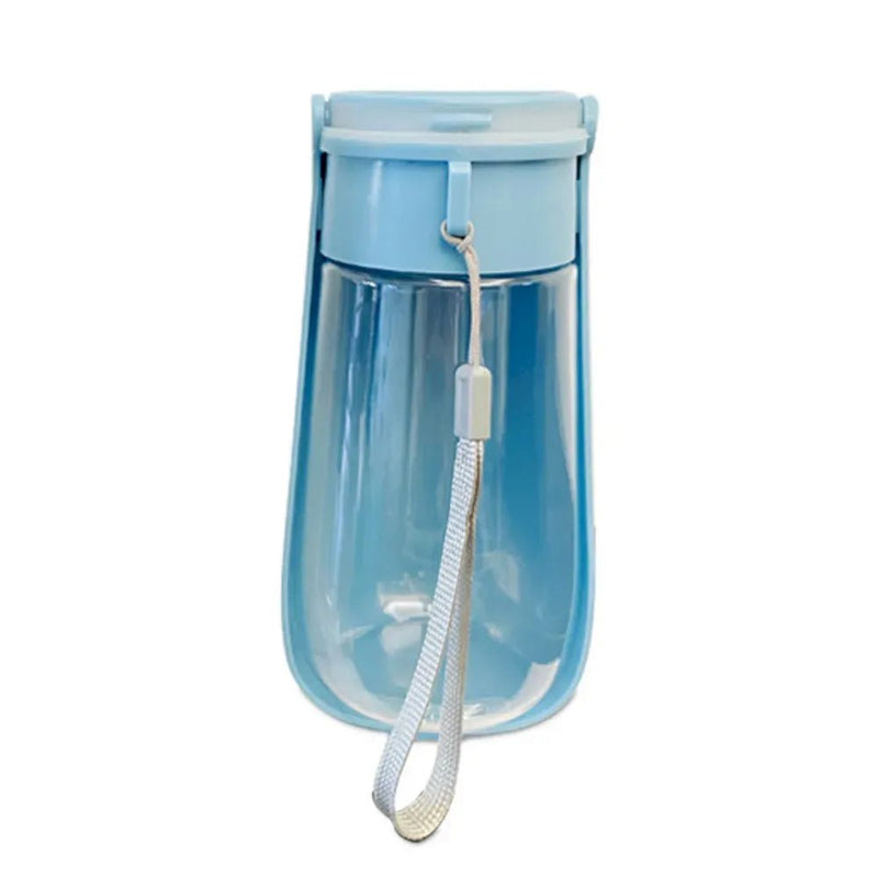 450ml Curved Wide Mouth Design Portable Foldable Dog Water Bottle - GreenFur