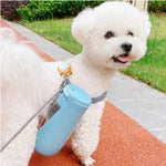 450ml Curved Wide Mouth Design Portable Foldable Dog Water Bottle - GreenFur