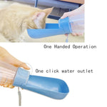 450ml Curved Wide Mouth Design Portable Foldable Dog Water Bottle - GreenFur