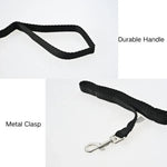 47.2 Inches Long Pet Outdoor Durable Black Nylon Dog Leash - GreenFur