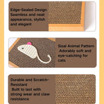 4.72" x 14.57" x 0.79" Pet Kitten Cardboard Corrugated Paper Cat Scratch Board - GreenFur