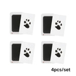 4Pcs Pet Souvenirs Set 1 Ink Pads and 2 Paper Pet Inkless Paw Print Kit - GreenFur