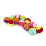 5 Pack Double Color Blush Ball Interactive Cat Toy - GreenFur