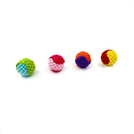 5 Pack Double Color Blush Ball Interactive Cat Toy - GreenFur