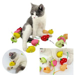 5 Pack Fruit Series Mouse Interactive Toy for Cats - GreenFur