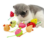 5 Pack Fruit Series Mouse Interactive Toy for Cats - GreenFur