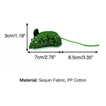 5 Pack Multi - Color Sequin Little Mouse Cat Toy for Cats - GreenFur