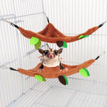 5 Pack Set Small Animals Cage Accessories Hanging Warm Bed Hamster Hammock - GreenFur