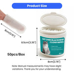 50pcs/Box Thickened Portable No - Rinse Cat Chin Blackhead Clean Wipes - GreenFur