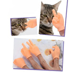 6 Pcs Interactive Funny Cat Teaser Rubber Massage Finger Sleeve - GreenFur