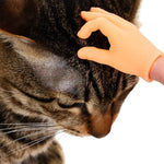 6 Pcs Interactive Funny Cat Teaser Rubber Massage Finger Sleeve - GreenFur