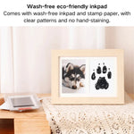 7" Cat Dog Memory Keepsake Photo Display Table Pet Paw Print Picture Frame - GreenFur