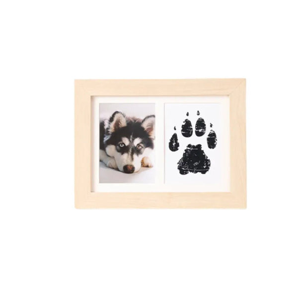 7" Cat Dog Memory Keepsake Photo Display Table Pet Paw Print Picture Frame - GreenFur