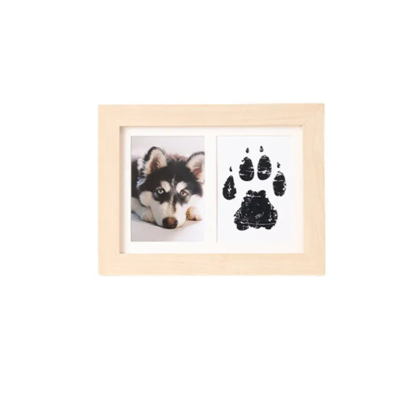 7" Cat Dog Memory Keepsake Photo Display Table Pet Paw Print Picture Frame - GreenFur