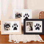 7" Cat Dog Memory Keepsake Photo Display Table Pet Paw Print Picture Frame - GreenFur